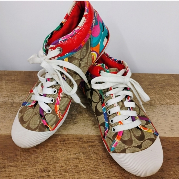 Coach Shoes - Coach Multicolor Canvas Sneakers